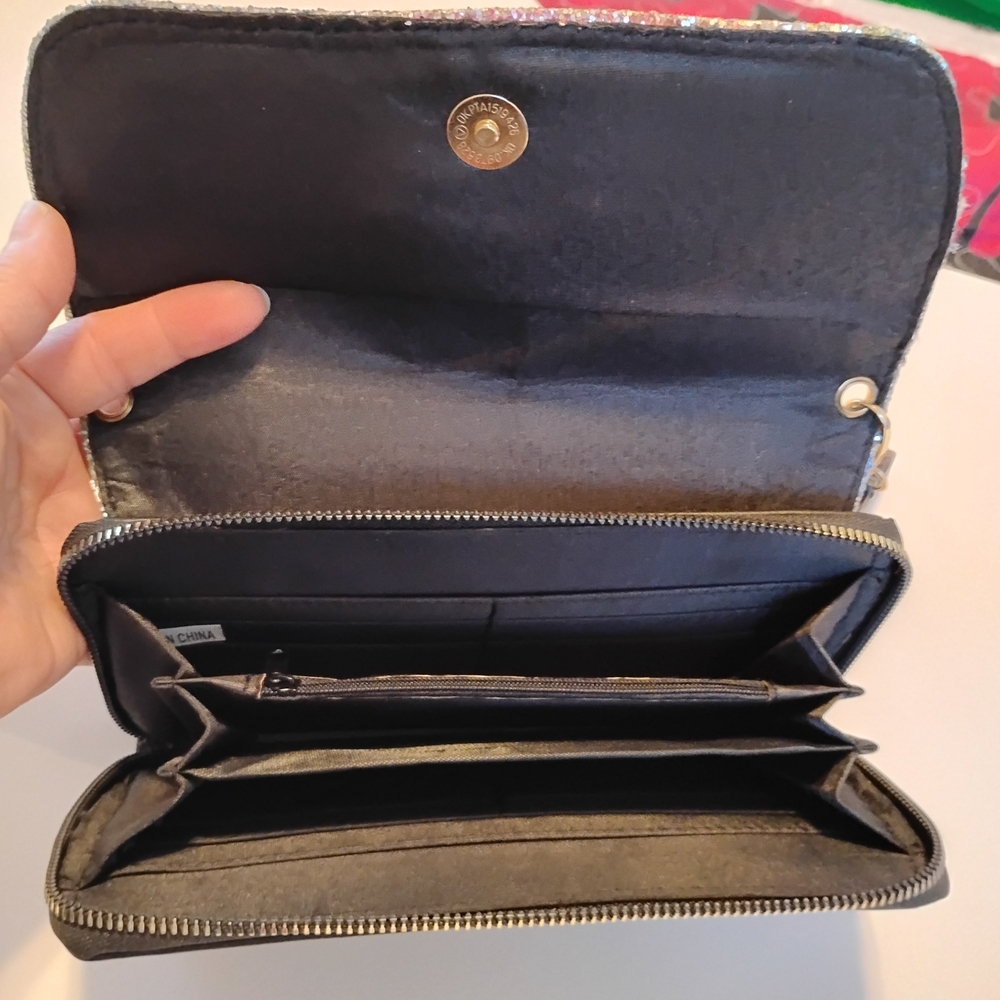Vintage Y2K Baby Phat Multicolor Glitter Clutch Wallet - Picture 10 of 14